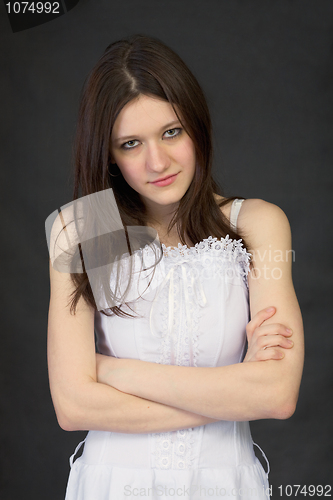 Image of Portrait of malcontent girl