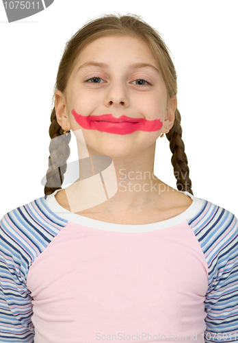 Image of Girl with clown smile