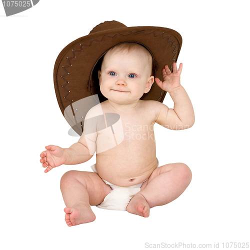 Image of Baby in cowboy hat