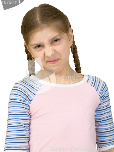 Image of Wrinkled girl in a T-shirt