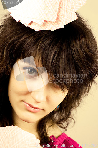 Image of soothsayer with scrying cards