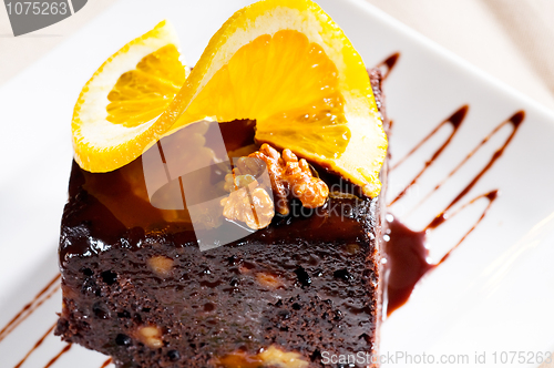 Image of chocolate and walnuts cake