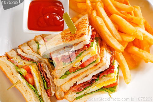 Image of triple decker club sandwich