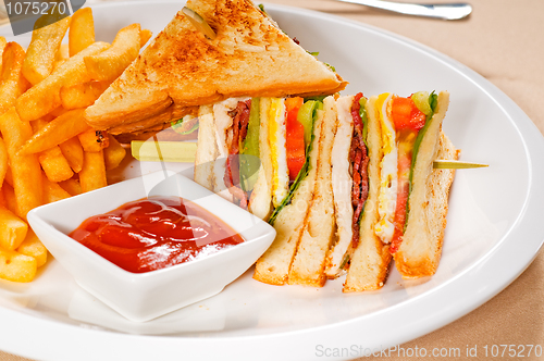 Image of triple decker club sandwich