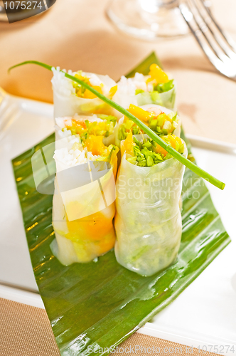 Image of vietnamese style summer rolls