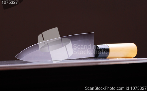 Image of Kitchen knife on dark background