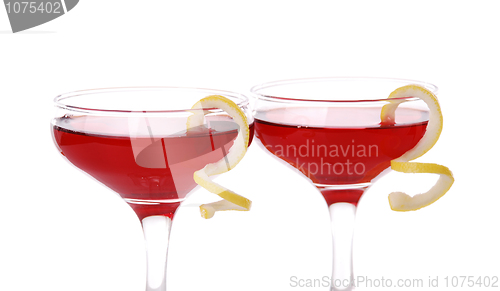 Image of Photo of two Cosmopolitan cocktails 