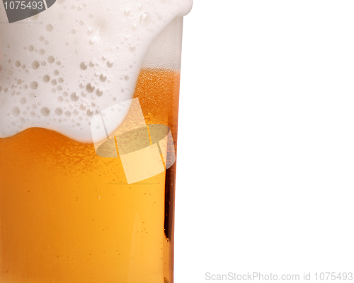 Image of Glass of beer close-up 