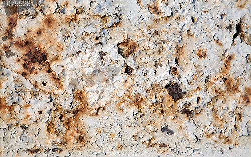 Image of Painted grunge rusty wall with cracks