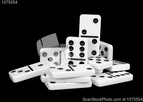 Image of Small group of bones dominoes on a black