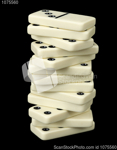 Image of Pile of bones of dominoes