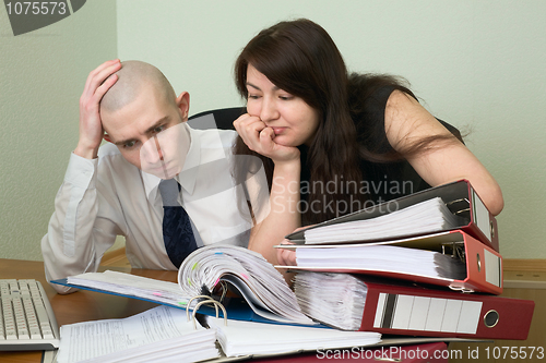 Image of Bookkeeper and the secretary on a workplace