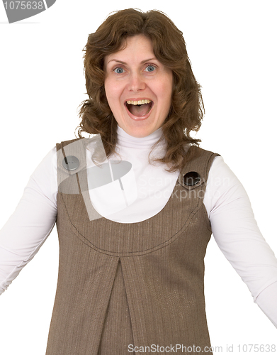 Image of Young surprised woman