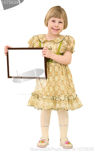 Image of Little girl with frame