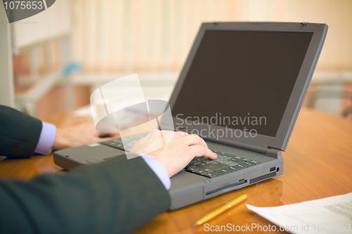 Image of Business people planning on the laptop