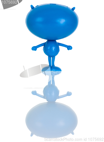 Image of Plastic blue figure of the alien