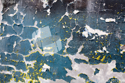 Image of Painted peeled old wall background