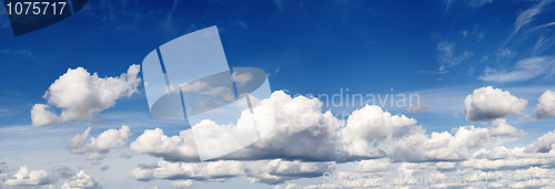 Image of Cloudy blue summer sky