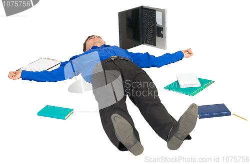 Image of Bereft of reason young bisinessman
