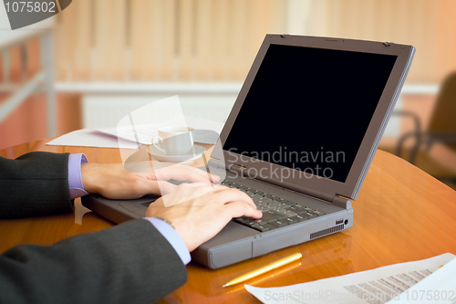 Image of Business people planning on the laptop
