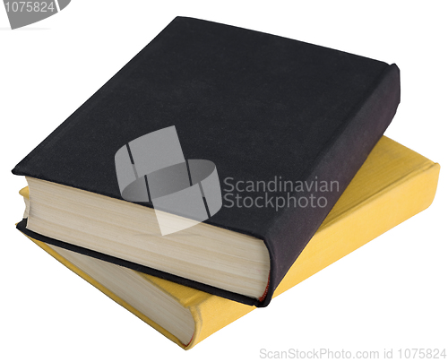 Image of Two old big books on a white background