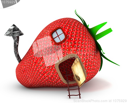 Image of Strawberry house 3d rendered