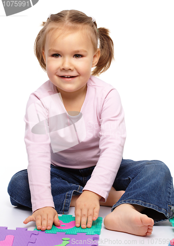 Image of Little girl with alphabet