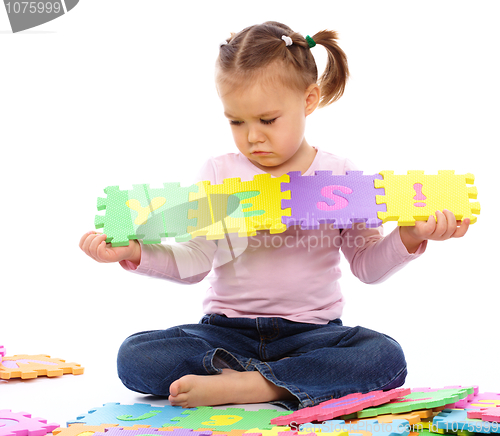 Image of Sad little girl put together 