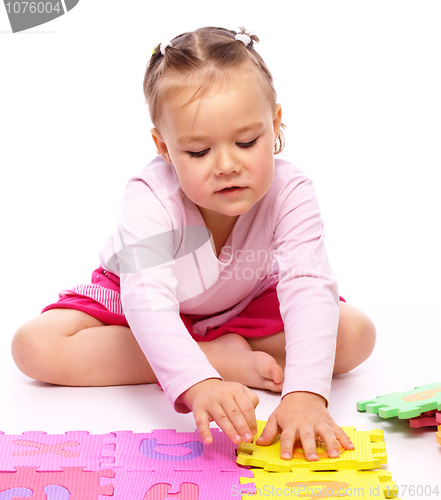 Image of Little girl with alphabet