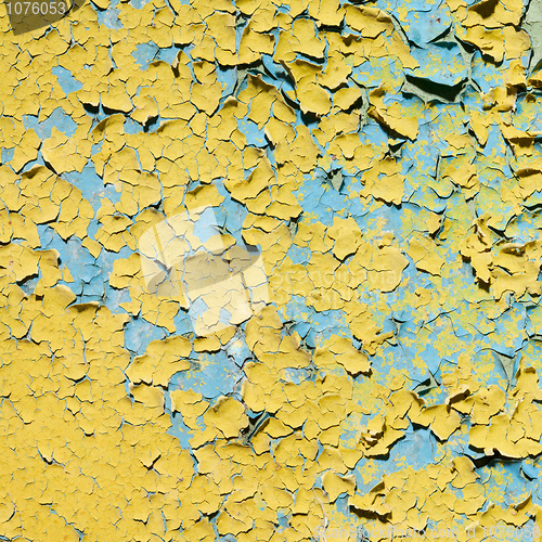 Image of Yellow doncrete painted old wall texture