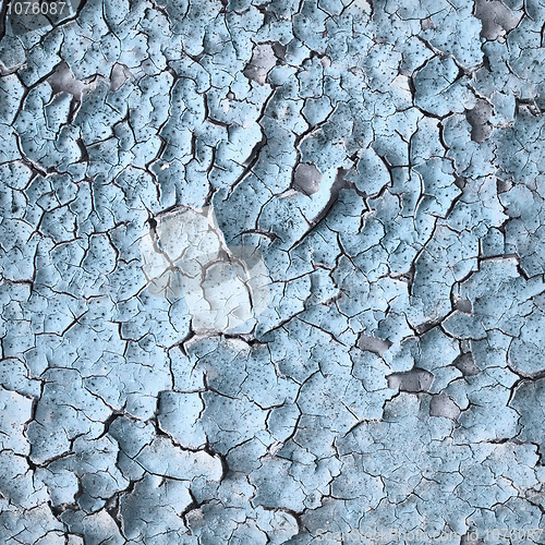 Image of Surface of an old blue wall