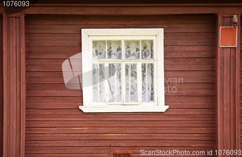 Image of One window of rural house