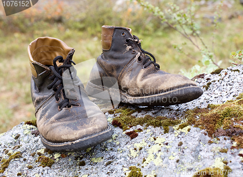 Image of Old torn leather boots