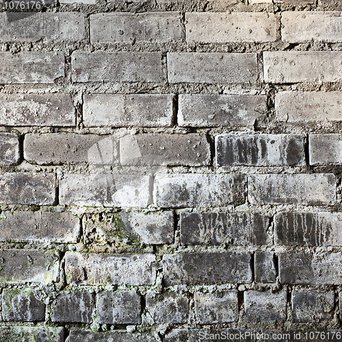 Image of Brick old grunge mouldy wall background