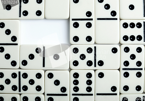 Image of Dominoes background with hole