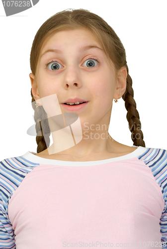Image of Surprise teenager girl