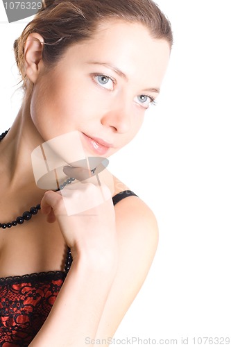 Image of attractive woman in corset