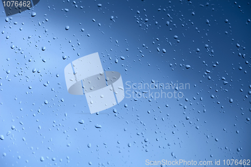 Image of Background from droplets of rain water on a glass