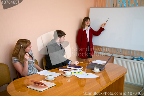 Image of Young woman to speak at a meeting