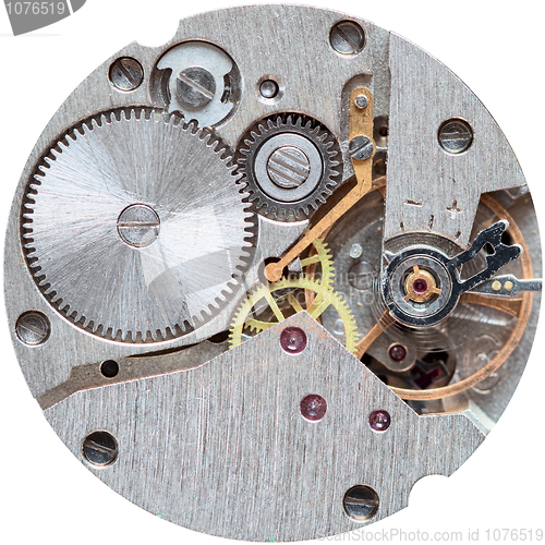 Image of Old clockwork it is isolated on a white background