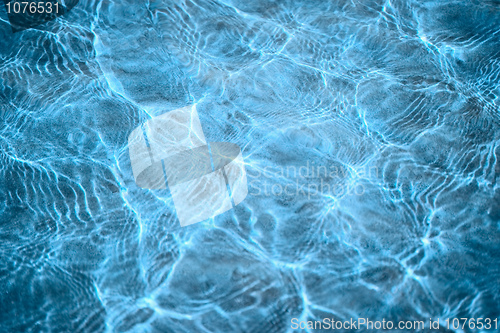 Image of Abstract blue background - sunlight on a water surface