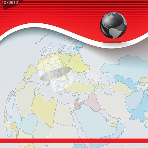 Image of Abstract business background with earth map