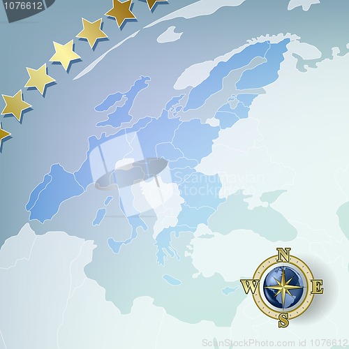 Image of Abstract background with europe map