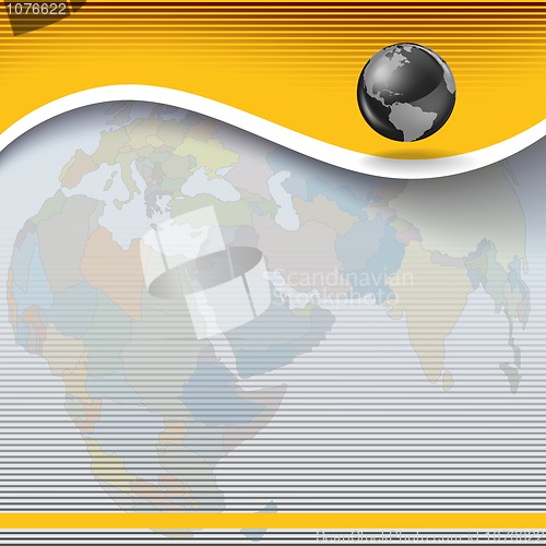 Image of Abstract business background with earth map