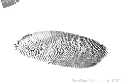 Image of Black fingerprint isolated on white