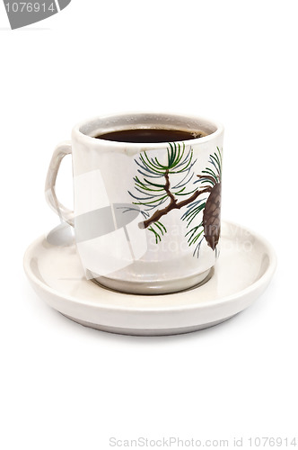 Image of Porcelain cup with coffee