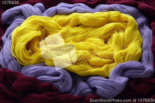 Image of Colorful knitting yarn