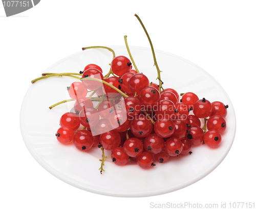 Image of Red currant berries, isolated on a white background