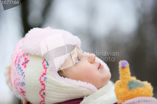 Image of Girl in winter clothes.