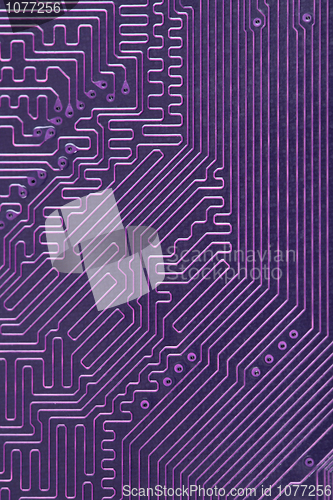 Image of Abstract electronic computer violet background